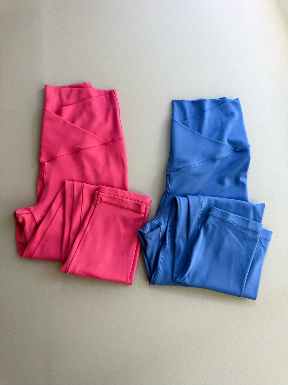 OFFLINE Aerie Real Me High Waisted Crossover Leggings BLUE & PINK - MEDIUM LONG